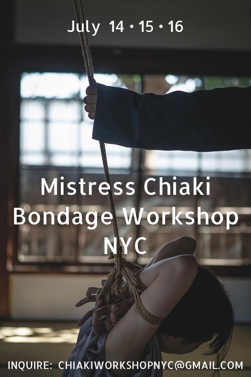 Mistress Chiaki <a href="/yasashiichiaki/">Tokyo Mistress Chiaki- forced mindfulness🇯🇵</a> has been officially recognized as a disciple of Naka-sensei, and she is coming back to the states to teach more workshops!

July 14-15-16 at Temple

More info: CHIAKIWORKSHOPNYC@gmail.com