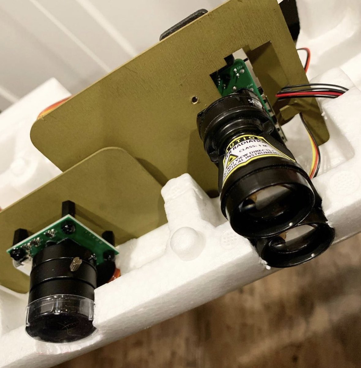 dronehack3rs's tweet image. "Just finished installing the brains of our fixed wing UAS project using a flight controller and Lidar! Excited to see this baby take off and soar through the skies 🚁✈️🌤️ #dronehacking #DIYdrones #UASproject #flightcontroller #Lidar"