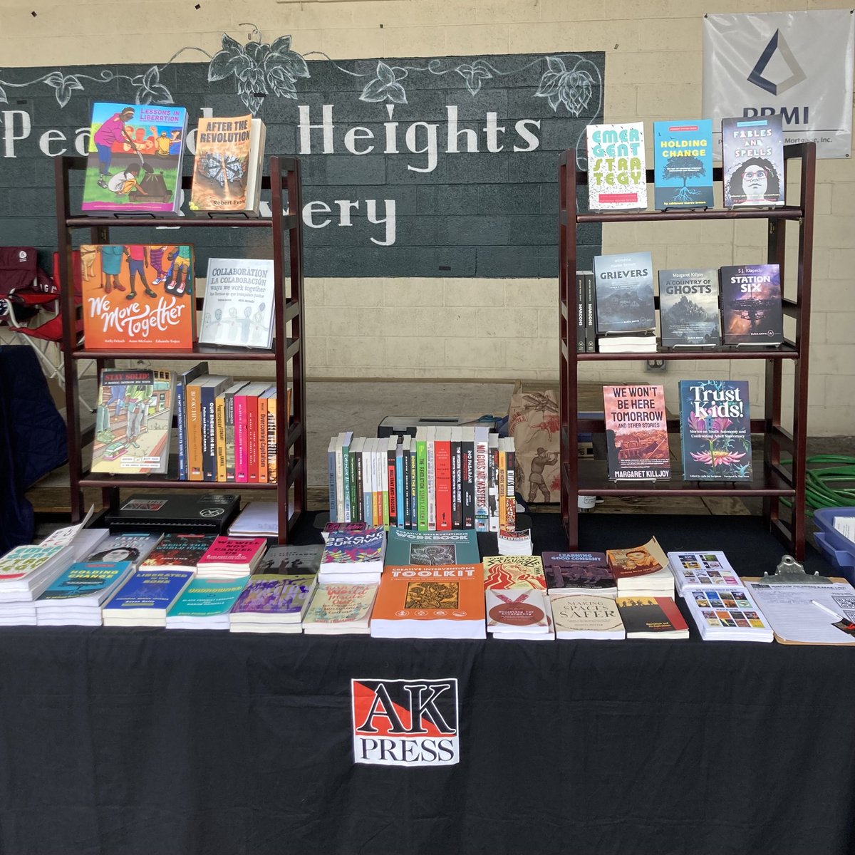 Good morning Baltimore! It may be pouring rain all day, but we’re still out here at the Waverly Book Festival! Find us outside (but dry, under the roof) at <a href="/peabodyheights/">Peabody Heights Brewery</a>.