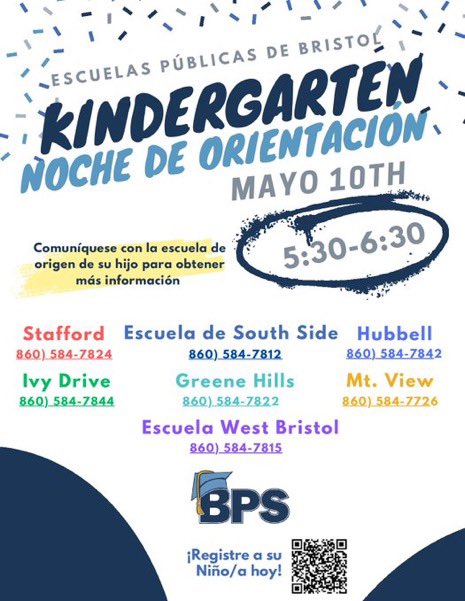 Kindergarten Orientation Night 5/10/23