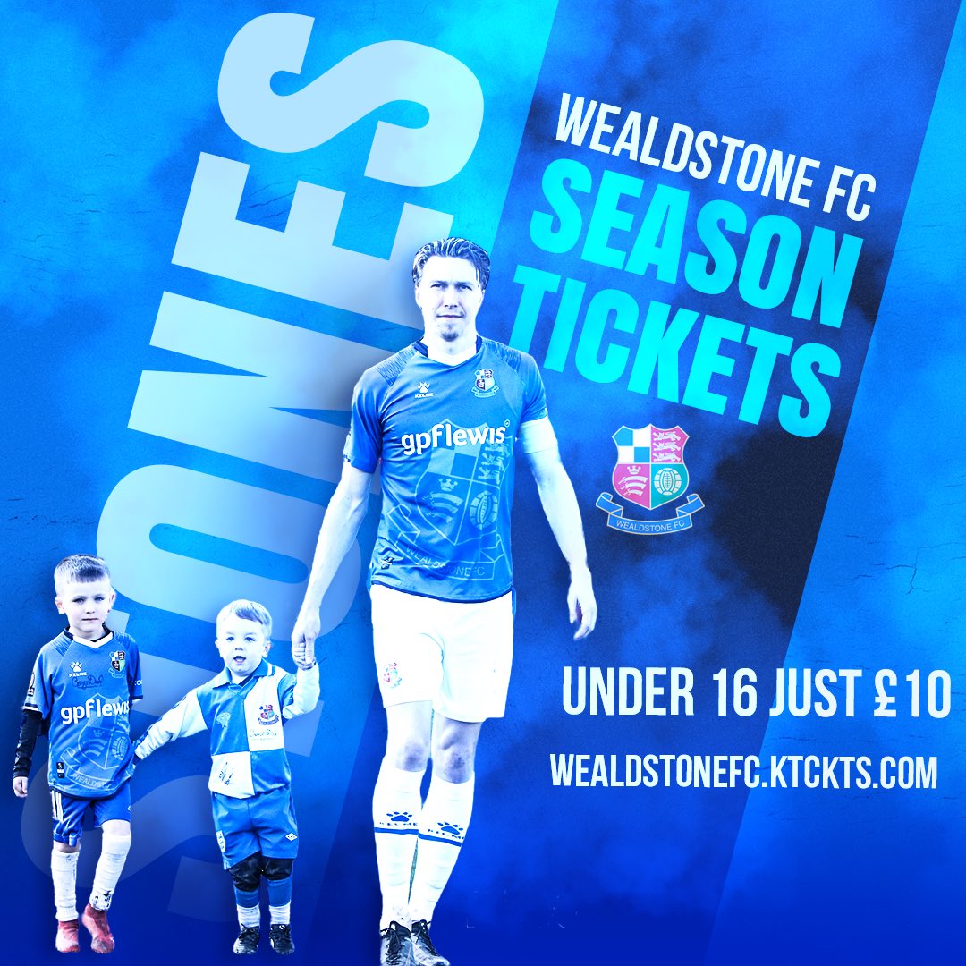 WealdstoneFC's tweet photo. 🎟️𝐔𝐍𝐃𝐄𝐑 𝟏𝟔𝐬 𝐉𝐔𝐒𝐓 £𝟏𝟎! 

Commit to another @TheVanaramaNL adventure with The Stones by securing your season ticket NOW!

Under 16? It’s just £10 for 23 games! 👇
https://t.co/spxoRyOWfQ https://t.co/se1MNQTJlP