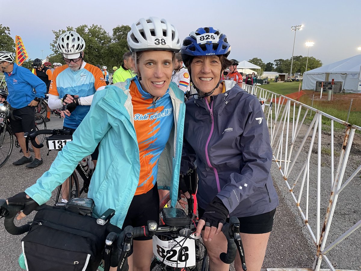 lisadoggettmd's tweet photo. Day 2 of @TexasMS150 is just about to start! 81 miles today. Wish us luck. #MSWarriors #MS @mssociety #IRideWithMS https://t.co/Pb4JiSzSGB
