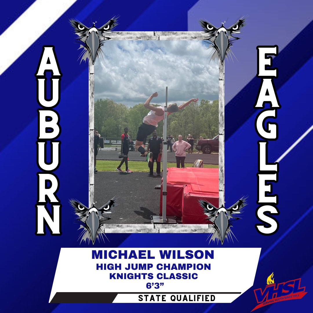 🦅🚨Meet Alert 🚨🦅

🥇Event Champion🥇
 
Michael Wilson wins the High Jump at Knights Classic with a jump of 6’3”.  

#EaglesJumpsCrew