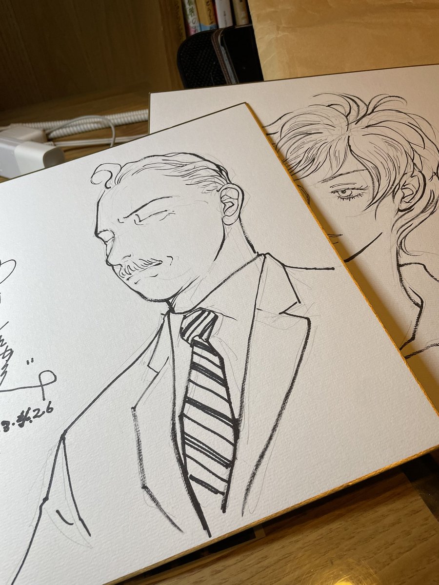 ネームの合間に台湾に向けて色紙をコツコツ描いています☺️ 