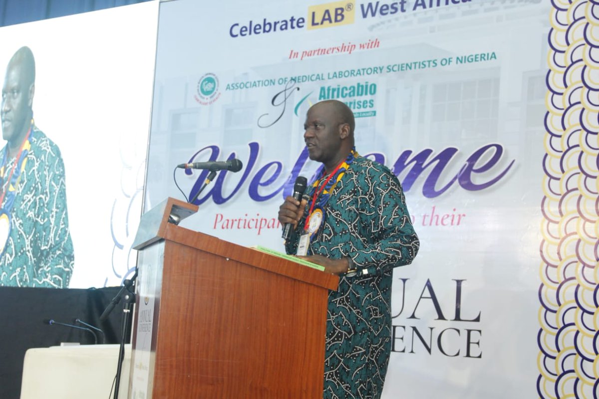 AMLSNNational's tweet photo. AMLSN President, Prof Damen stirred the ship of events locally in partnership with CelebrateLab® and Africabio team. Conference was a huge success.
@celebratelab @GAMLSpb2 
@MedLabNigeria @Nimelssa_ng @Nimelssa_ng https://t.co/F5lFrfeUWU