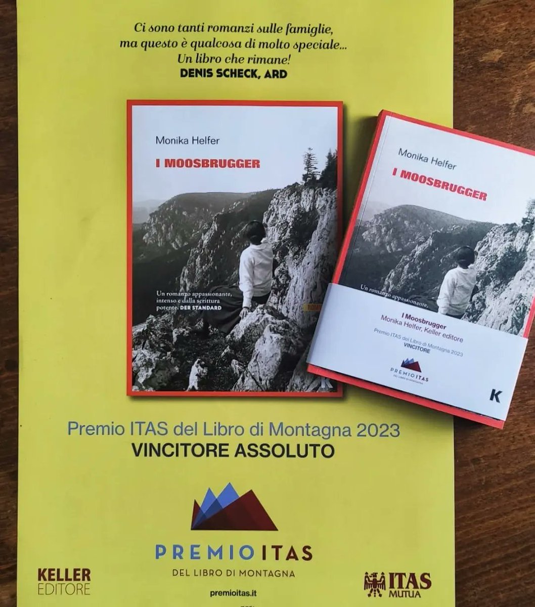 KellerEditore's tweet photo. Complimenti a #MonikaHelfer per aver appena vinto il #PremioItas Libro di montagna con "I Moosbrugger", nella traduzione dal tedesco di Scilla Forti.
๐๐๐
#libriK
#30aprile https://t.co/Vgaenydcjc