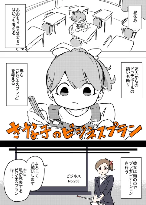 「きな子のビジネスプラン」
#漫画 
