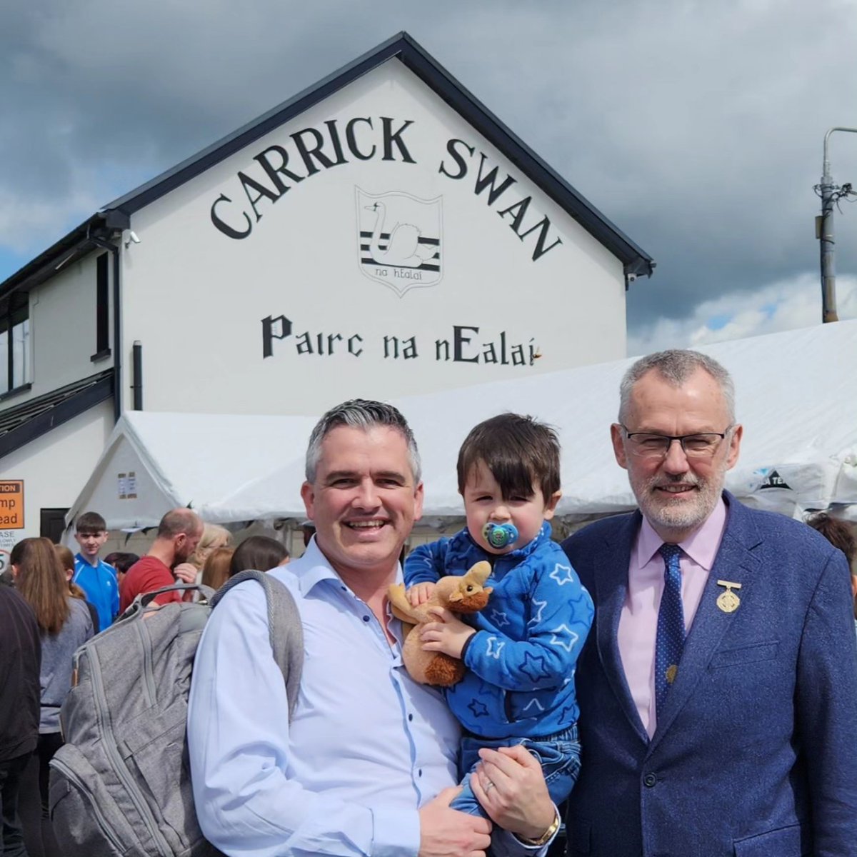 Fantastic morning at the offical opening of Carrick  Swans Páirc Na nEalaí with GAA President Larry McCarthy.