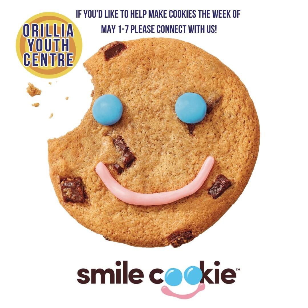We kick off Orillia National Youth Week Monday May 1 at the OCC starting at 4pm &amp; the Smile Cookie Campaign at Orillia and Area <a href="/TimHortons/">Tim Hortons</a> Should be an amazing week!

So grateful to our Community! 

#orillia #youth #orilliayouthcentre #nationalyouthweek #smilecookies #community