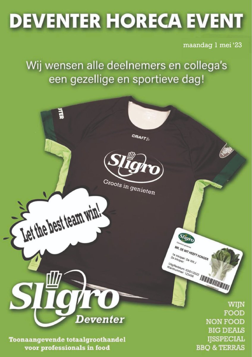 De 2e editie van het Deventer horeca event 2023 is georganiseerd door Ultimate Adventures en Meadow en zal plaatsvinden morgen 1 mei op het Deventer stadsstrand aanvang 11.00 uur.
Kijk voor meer info op deventerhoreca.nl