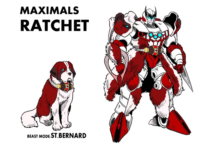 #ビーストウォーズ風落書き アイアンハイド&amp;ラチェット 