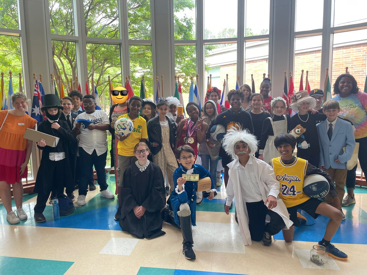 So proud of how hard these leaders work to research, create and memorize and speech on a famous leader! The 5th Grade Wax Museum was a success 🎉