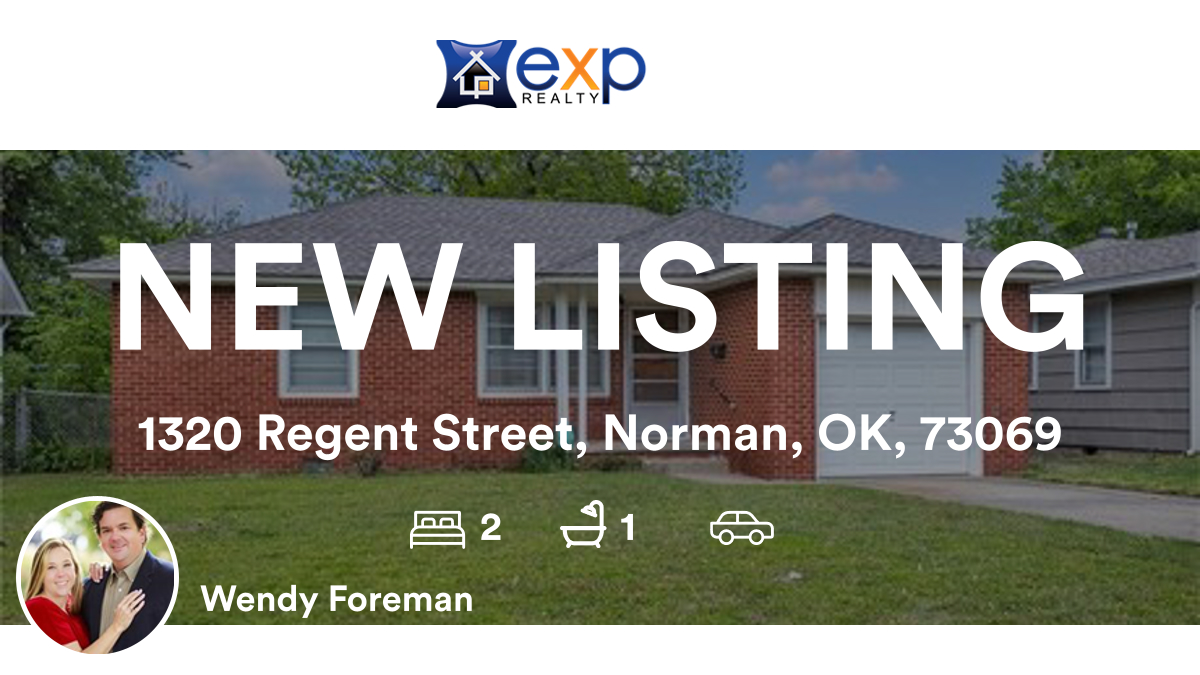 🛌 2 🛀 1
📍 1320 Regent Street, Norman, OK, 73069

My latest listing on RateMyAgent.
 139126
rma.reviews/xULhOgaD7F4Q

...
#ratemyagent #realestate #eXp_Realty