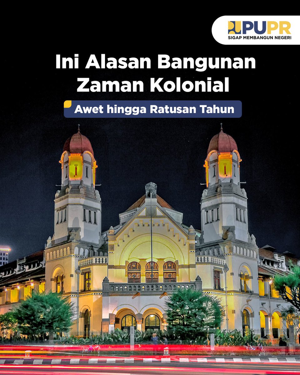 KemenPU's tweet photo. Kenapa ya bangunan-bangunan zaman kolonial bisa awet berdiri hingga sekarang?

#SigapMembangunNegeri https://t.co/8l3HZmShit