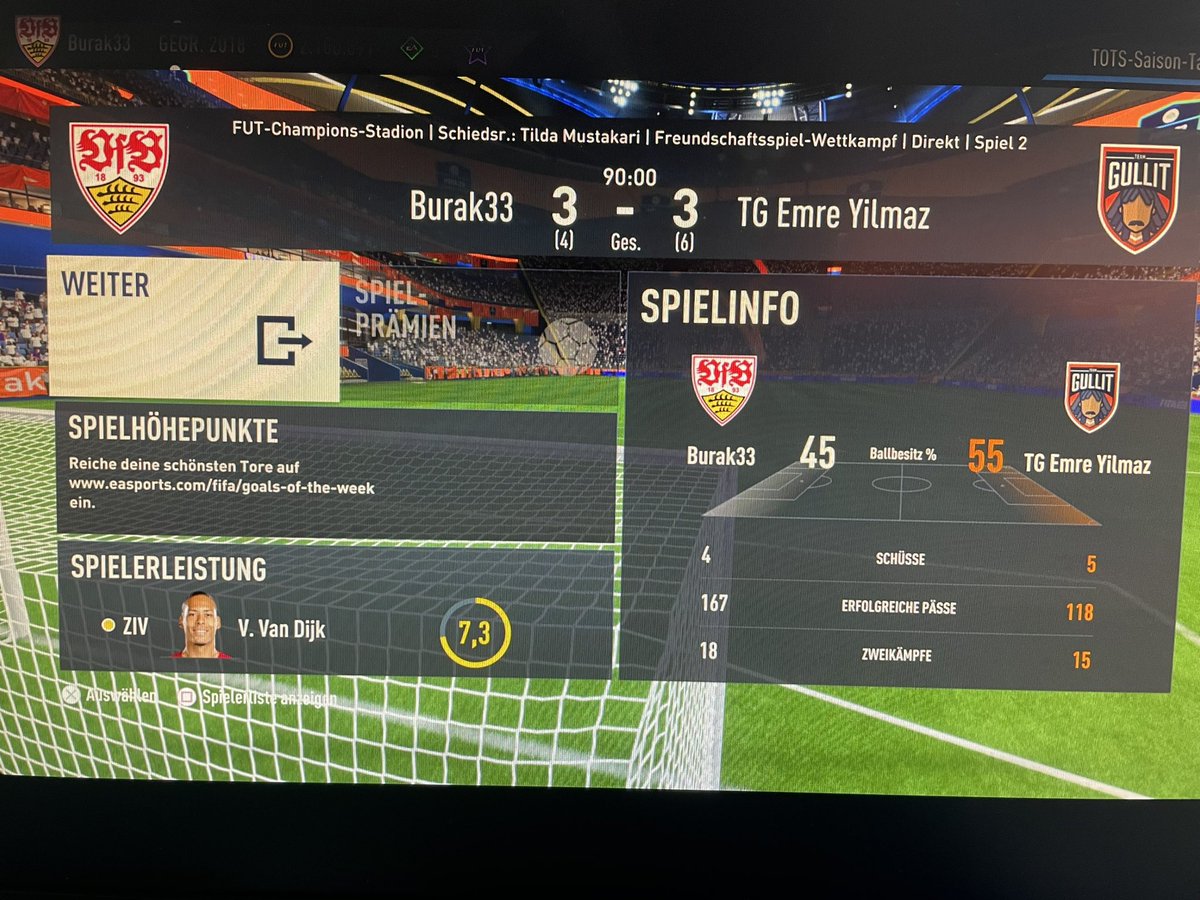 5-3 out 

Keine Schande gg den aktuell 3. Europas zu verlieren. Hab gekämpft… 

GG <a href="/EmreYilmazz80/">Emre Yilmaz</a>