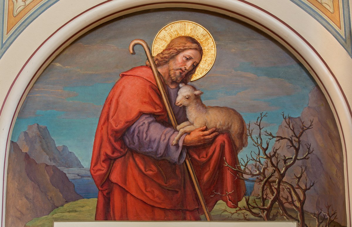 KofC's tweet image. Above all, being a Knight means drawing closer to the person of Jesus Christ. On this Good Shepherd Sunday, let us draw near to Christ, our Good Shepherd. Receive Him in the Eucharist.

#Easter #Easter2023 #Catholic #CatholicTwitter #GoodShepherdSunday

Featured:  Fresco of