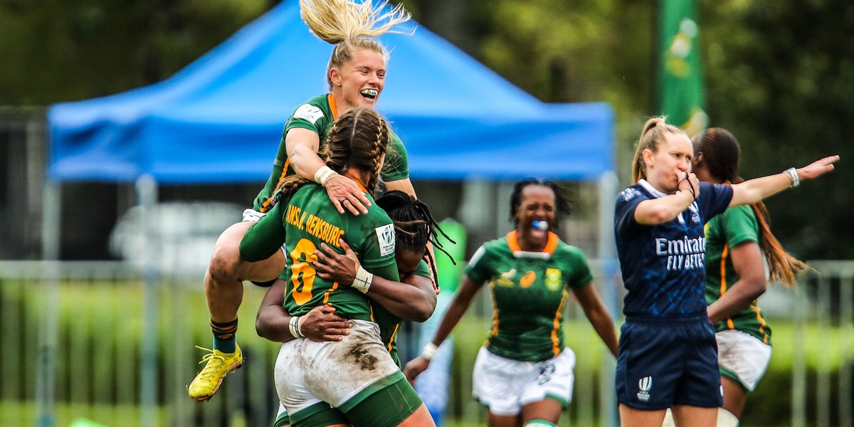 WomenBoks's tweet photo. We've done it! The #BokWomen7s have beaten Belgium by 17-12 in the final of the second #7sChallengerSeries with a try by Libbie Janse van Rensburg after the buzzer! 🏆
#RiseUp https://t.co/hMfjKrC7To