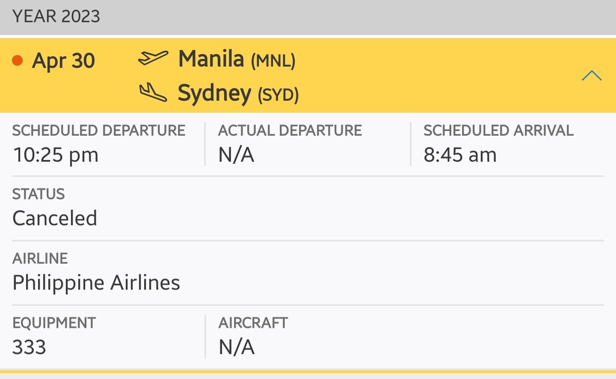 imginoreyes's tweet photo. Pati pala MNL-SYD today cancelled. Buti nakauwi nako. Haha. @flyPAL grabe https://t.co/DsbV9VQWeC