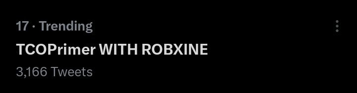 We are now trending on seventeen spot with three thousand one hundred sixty six tweet counts. Let’s keep the fresh tweets coming, Shortcakes!

TCOPrimer WITH ROBXINE
#RobXine