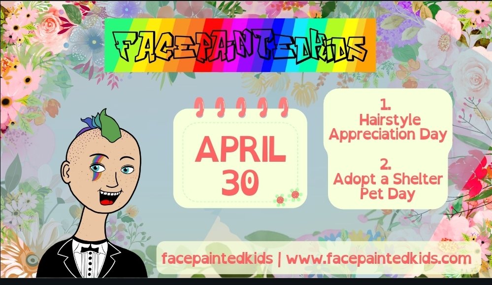 FacePaintedKids's tweet image. Change your look on this special day and get your hair done this Hairstyle Appreciation Day.
Discover interesting stories and facts about adopting pets.
"In The Know 💡"
Stay safe and be kind 🦋
#FPKUniversity #LearningYourWay #SundayInTheKnow