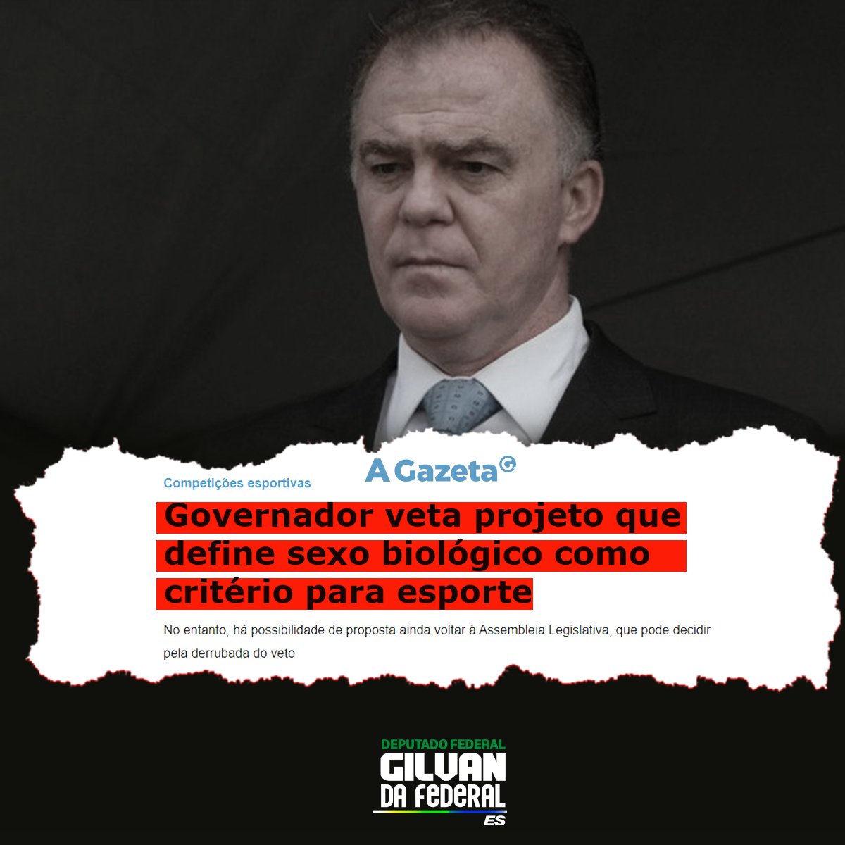 GilvanDaFederal's tweet image. O desgorvernador socialista do ES, vetou o Projeto de Lei que defendia as mulheres de serem espancadas por homens que se sentem mulheres em esportes de luta. E depois a esquerda diz que defende as mulheres.
#desgoverno
#desgovernosocialista
#projetodelei
#esquerdahipocrita