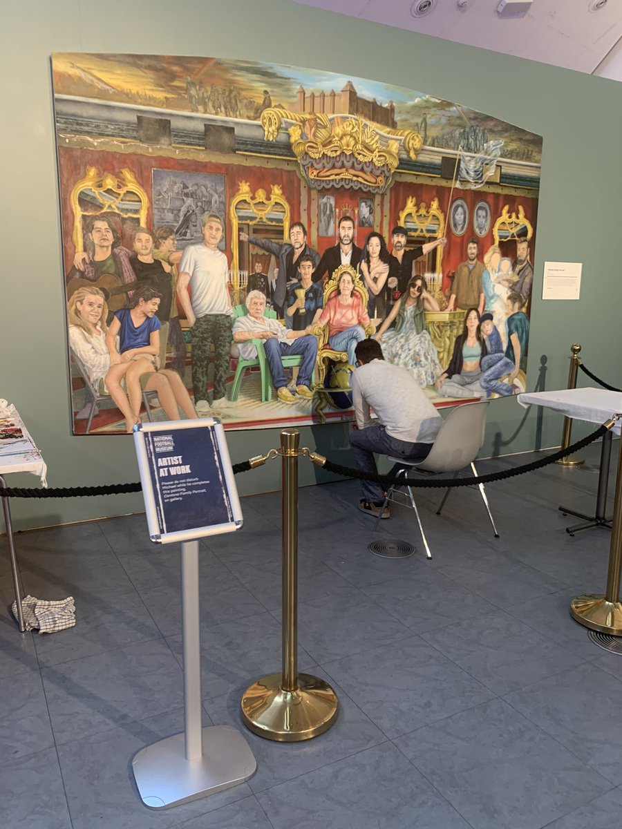 Phenomenal social and political paintings by Manchester artist Michael Brown! They really are mouth dropping paintings! You can see them at the National Football Museum Manchester. It’s worth the trip!