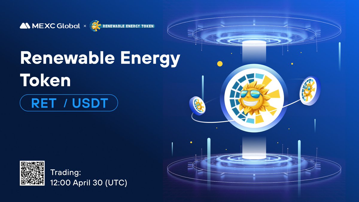 Congratulation to the RET community, RET Trade opened on @MEXC_Global ！    

🔹Deposit: Opened           
🔹RET/USDT Trading opened at 12:00 (UTC)                      

Details: mexc.com/exchange/RET_U… 

$RET 
#Renewable_Energy_Token
#War_of_Energies_Game