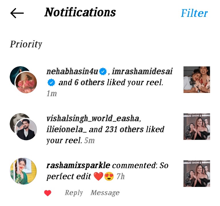 Both of them liked it on insta ❤️🥺🤌🏻

#RashamiDesai #NehaBhasin