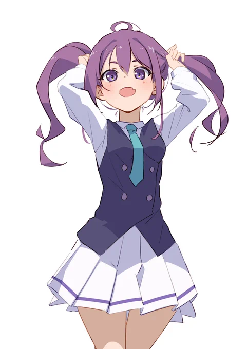 これはアイドル卒業後、普段はツインテにしていないが、お願いすると快く即席ツインテを見せてくれる東条悠希さん #ナナニジ #東条悠希