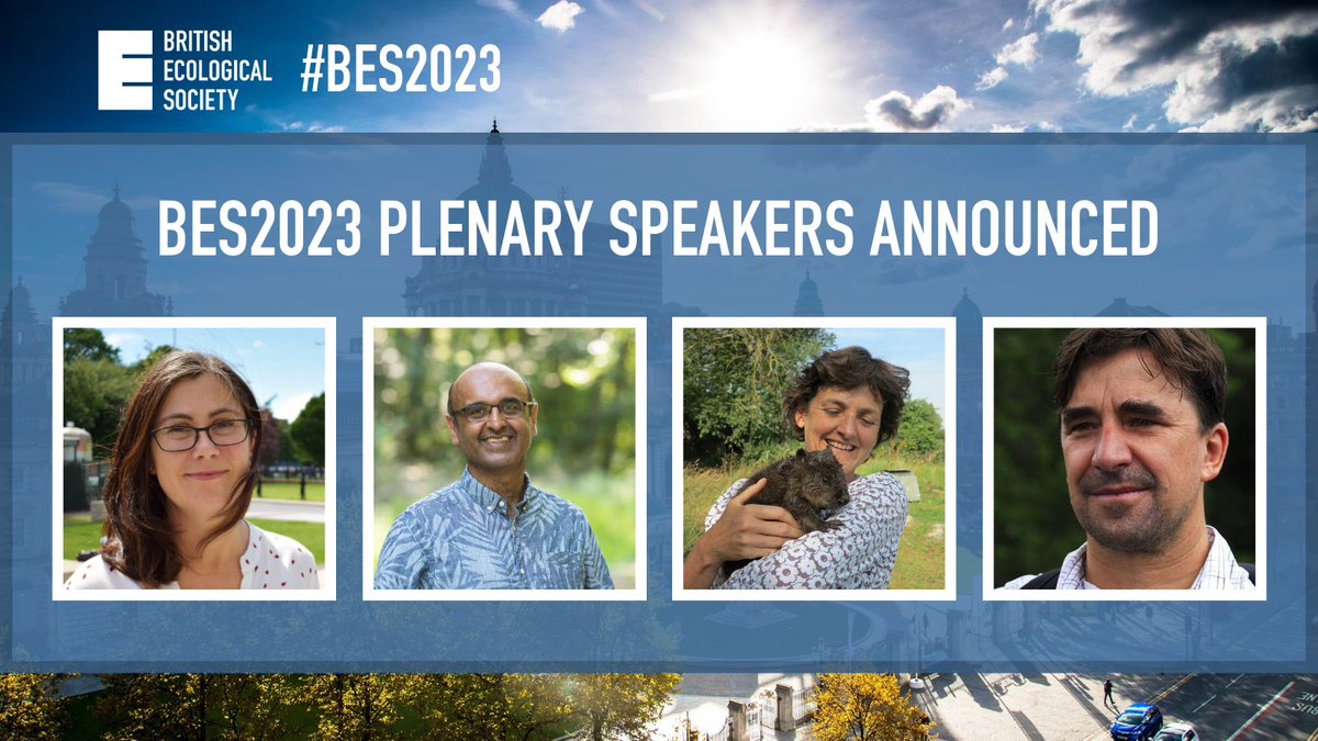 We are delighted to announce the Plenary Speakers at #BES2023

Over 1400 ecologists joined us last year for our largest Annual Meeting yet and we can’t wait to see everyone again in Belfast this December!
britishecologicalsociety.org/ecology-confer…