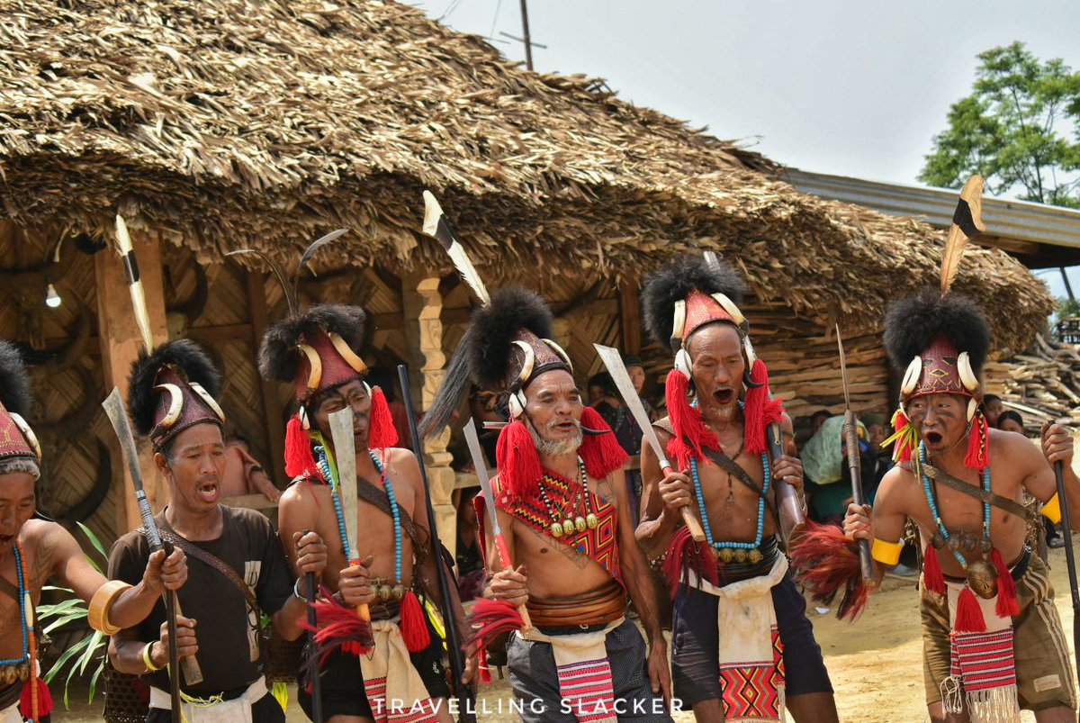 Travellingslack's tweet image. #Thread2
Longding is dominated by #Wancho people who are ethnically and culturally close to the neighbouring Konyaks of Nagaland.