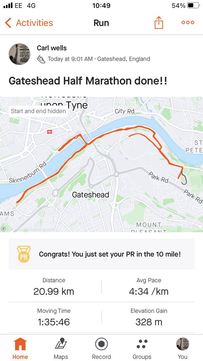 K1netics's tweet photo. Gateshead half marathon done to raise funds for @NatashasLegacy. Pleased with the 1 hr 35 time.
To donate to a charity that promotes education and treatment of severe + life threatening allergies please see below, thank you everyone for your support! 

https://t.co/cS2xN8Yfyi https://t.co/dxKNblUzyS