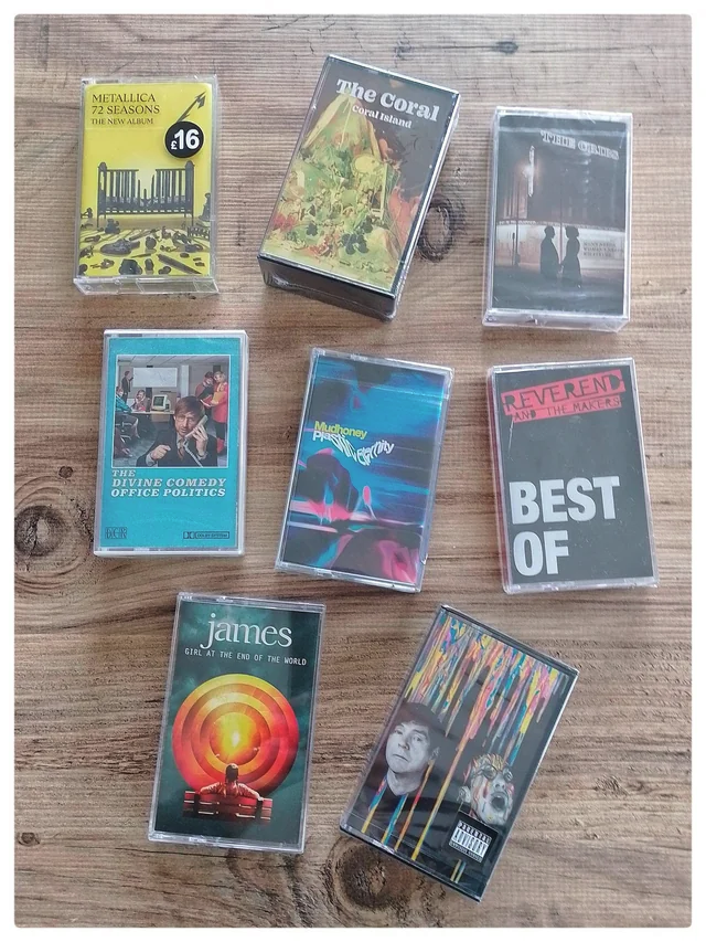 I've been spending my pocket money on new #cassette releases again!
#Metallica #TheCoral #TheCribs #TheDivineComedy #Mudhoney #ReverendandtheMakers #James #Sparks