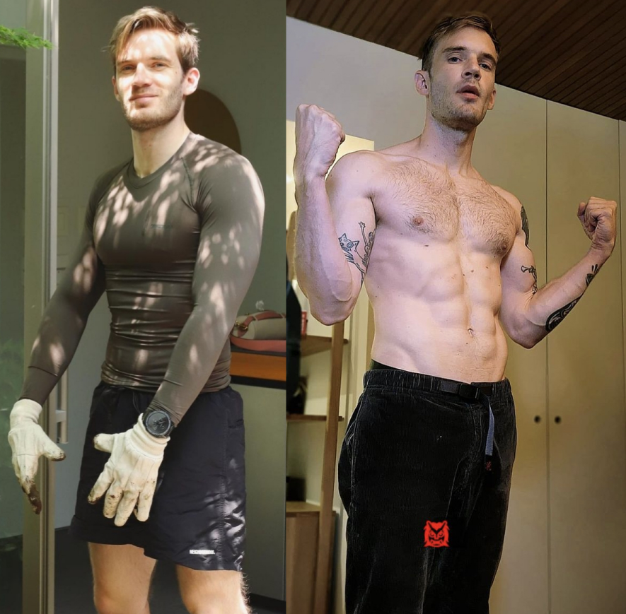 twitch himbos on X: Still not over Pewdiepie having the best gigachad  glowup ive ever seen. I hope he shows off his body more this summer.   / X