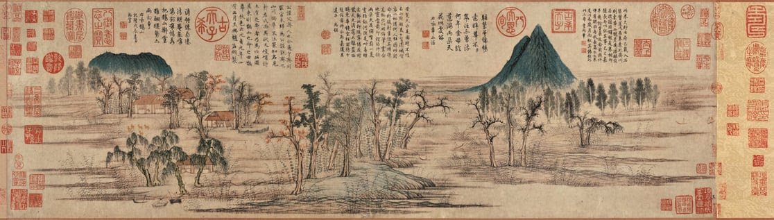 🎨 Zhao Mengfu's "Autumn Colors" 1295 is a masterpiece of Chinese art with seals and comments from famous collectors. 🖋️
🔗 These seals show the provenance and community of the artwork, just like NFTs! <a href="/googlearts/">Google Arts&Culture</a>