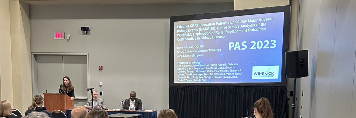 More amazing work from @WEROCK_Team presented by @DanaFuhrman4 from @ChildrensPgh evaluating liberation patterns and their impact on outcomes. #aspn23 #pas2023