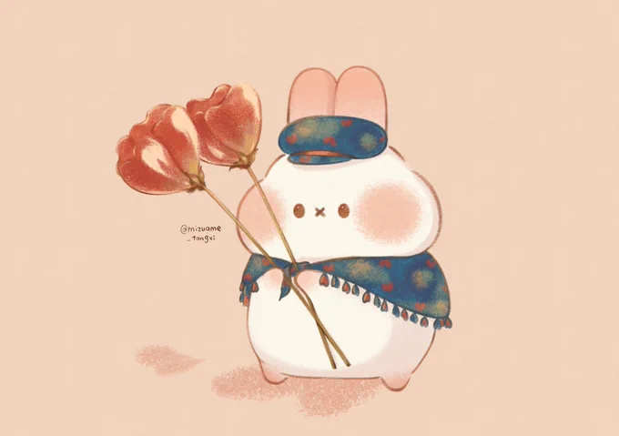 4月もありがとうございました! (○・×・○)  #ぷみうさぎ #ぽぷうさぎ #すぴょんず