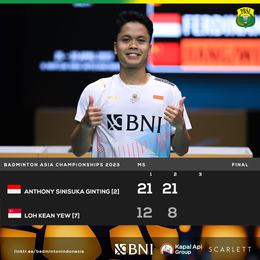 ANTHONY SINISUKA GINTING JUARA ASIA!!!

LUAR BIASA!!! 🇮🇩🇮🇩🇮🇩

#BAC2023