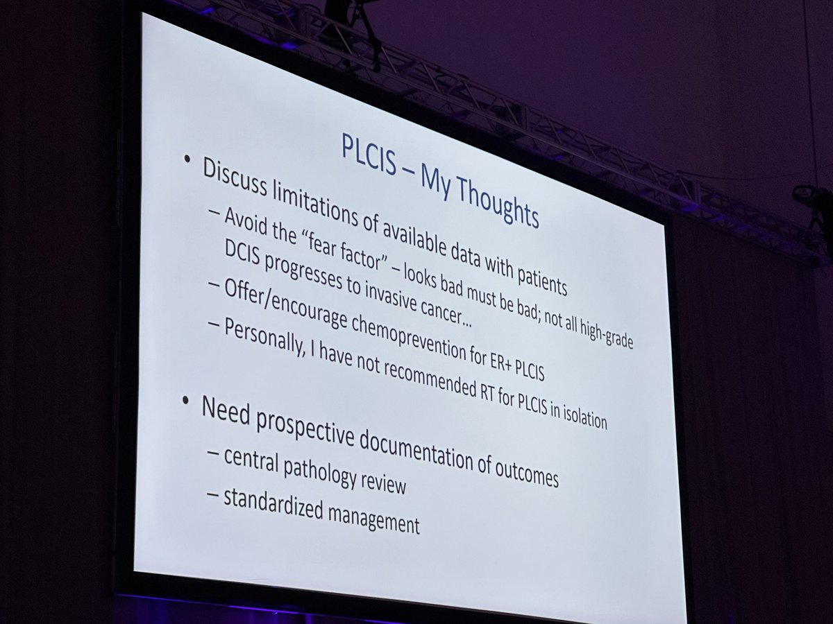 Excellent presentation from @TariKingMD @DFCI_BreastOnc @DanaFarberNews on current knowledge and management of pleomorphic #lobular carcinoma in situ at #ASBrS23! #bcsm 

@ASBrS @SocSurgOnc @LobularBCA @LobularBCUK @LobularIreland @BreastDense @lobbccanada @LobularResearch