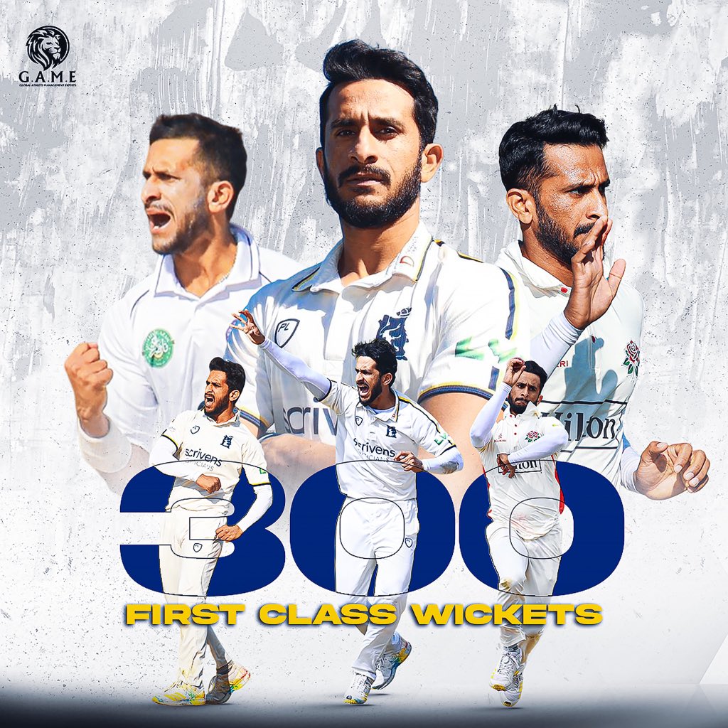 𝐑𝐞𝐜𝐨𝐫𝐝 𝐀𝐥𝐞𝐫𝐭: Pakistan's pacer Hassan Ali completes his 300 First Class wickets ⭐️🇵🇰

#IamGAME #HassanAli #PrideofPakistan #CountyCricket2023  #YouBears 🐻 #CricketTwitter