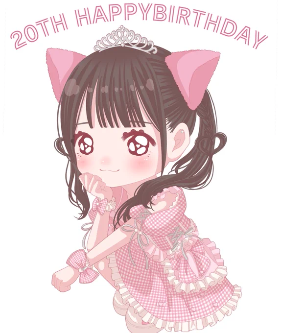 ㅤ  コンカフェすぽっとらいと あこさんの生誕祭Tシャツイラスト担当いたしました ㅤ