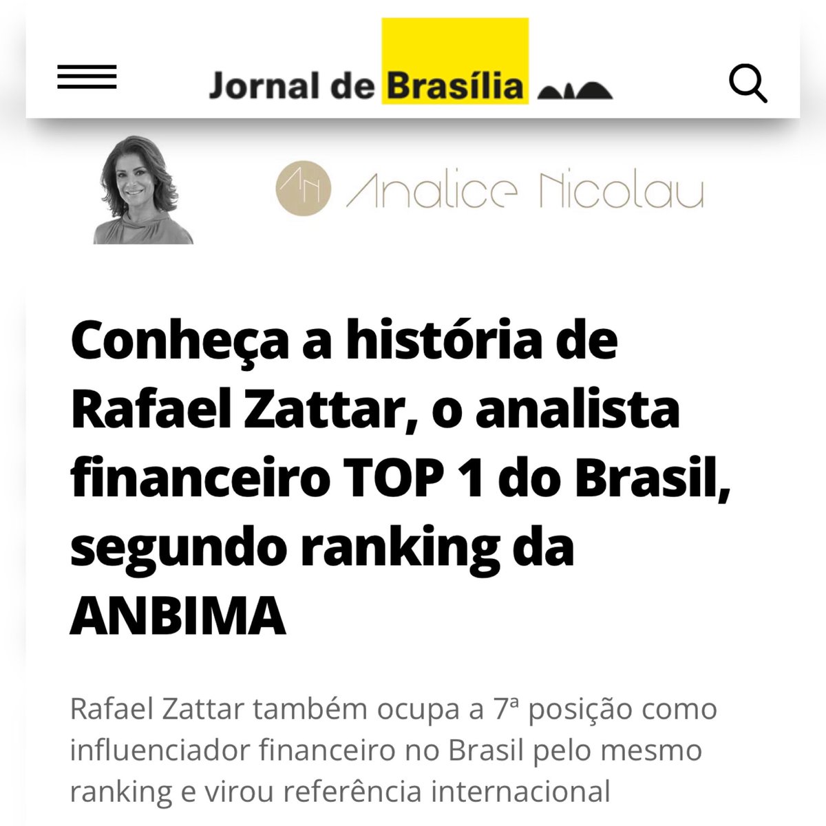 ZattarRafael's tweet image. Agradeço publicamente ao Jornal de Brasília por ter me procurado pra saber um pouco mais sobre a minha história.
Mais uma vitória.
Obrigado, Deus🙏
A reportagem fala um pouco sobre a minha trajetória. Muitos não conhecem.
Esse é só um pedaço. 👇👇
jornaldebrasilia.com.br/blogs-e-coluna…