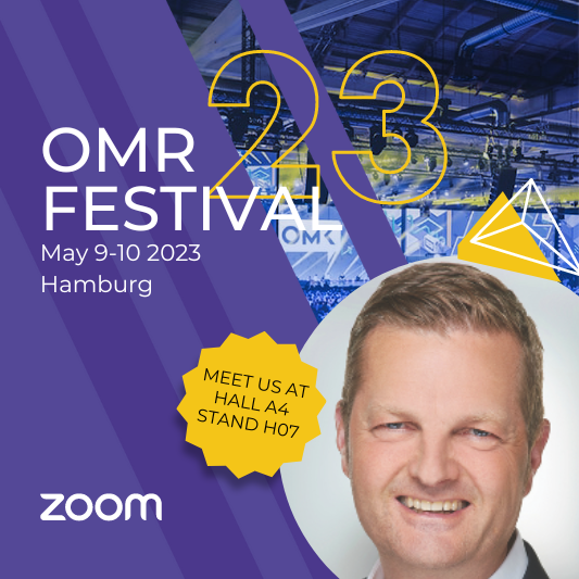 Zoom ist auf dem OMR Festival, der eine oder andere kennt das als Online Marketing Rockstars Festival (OMR).
#OMR23 hat das Motto:
DAS FESTIVAL FÜR DAS DIGITALE UNIVERSUM
Komm vorbei! Melde Dich bei mir.
