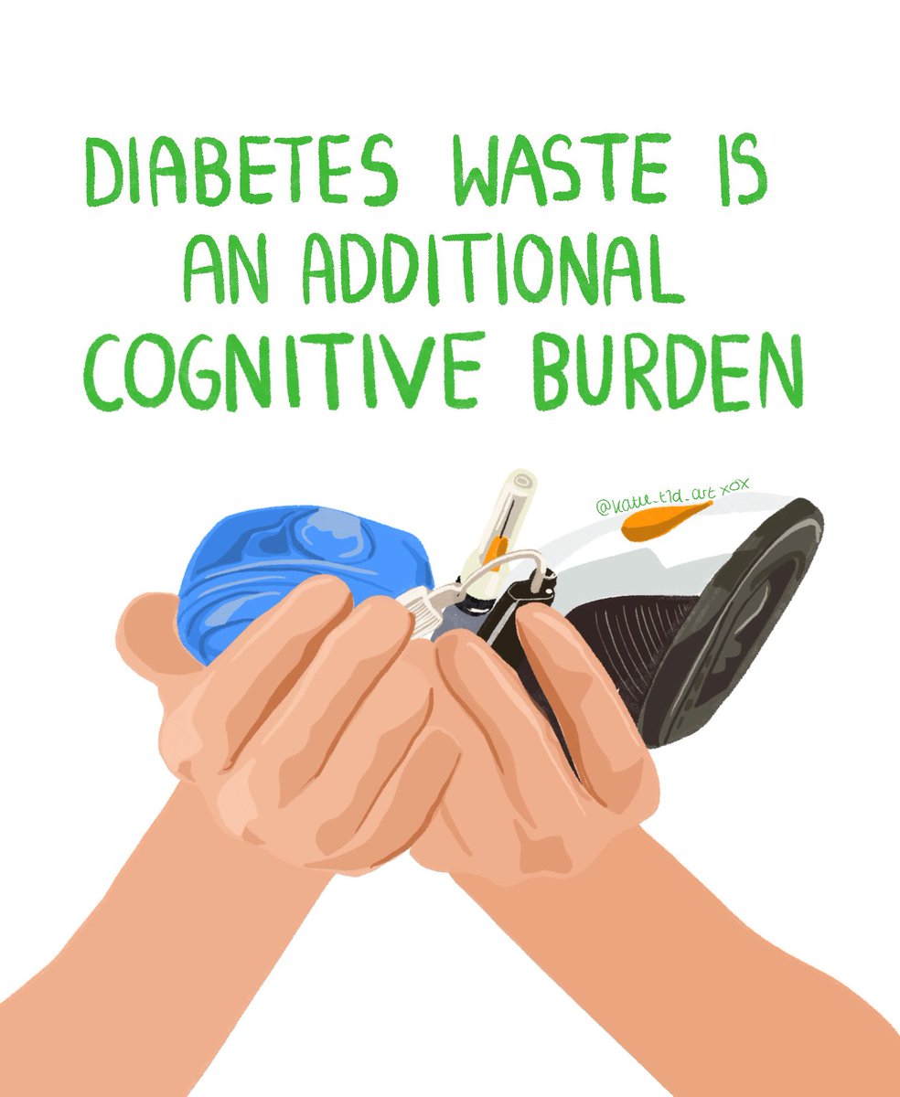 katielambartist's tweet photo. This is great to see @JamesRi81958925! 

Here are some illustrations I made for Earth day last week from the talk at ATTD earlier this year (🧵)- I’d love to see what other initiatives are happening across diabetes spaces to tackle this! https://t.co/Zhpj52WdEM