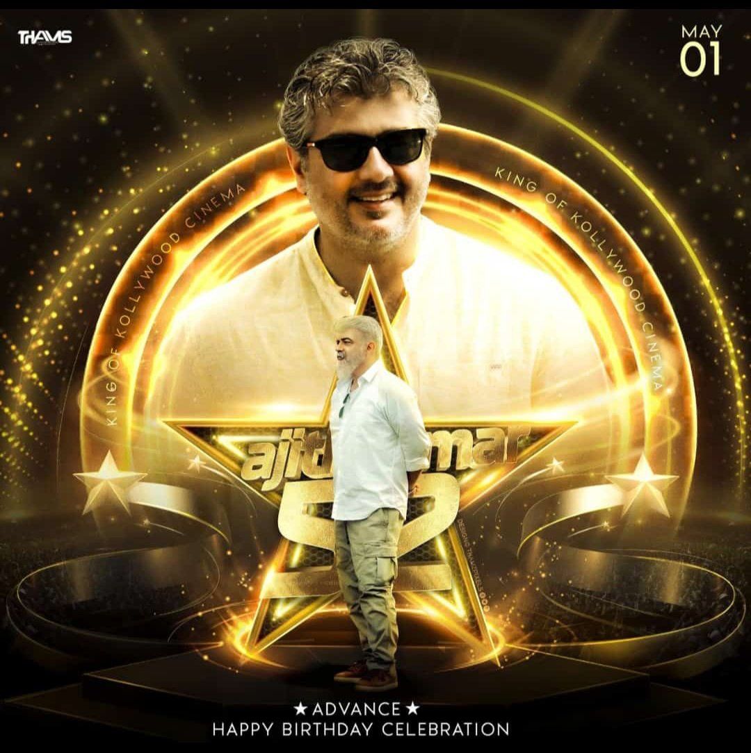 DrKrishnav19626's tweet image. Wishing our dearest Ajith sir a blockbuster and a prosperous year ahead 💖🎉   Tag : #HBDAjithKumar #AK62  #AjithKumar52