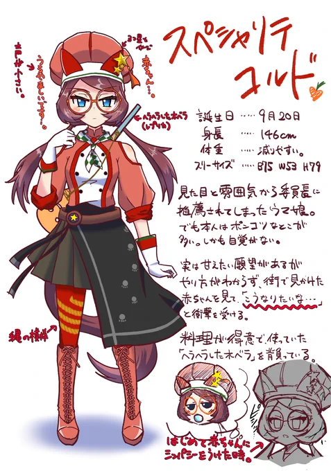 #フォロワーさんからイメージもらって自分をウマ娘化する 遅くなりましたがこんな感じかな!?!?いいのかな!?!?! ちなみに「へらへらしたヘラ」はほんとに使ってます。