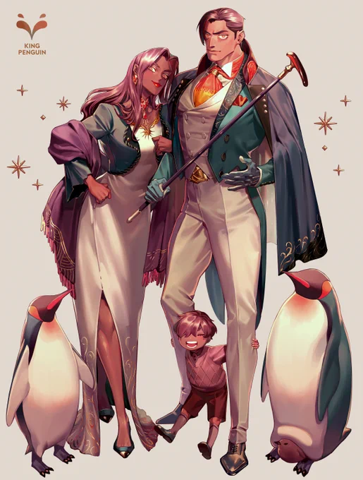オウサマペンギン親子