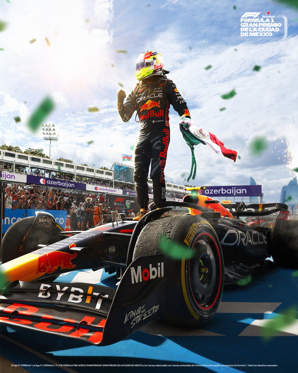 ¡El rey de las calles lo hizo de nuevo! ¡<a href="/SChecoPerez/">Sergio Pérez</a> obtiene la sexta victoria de su carrera! 🏆🍾🎉
#F1 #AzerbaijanGP