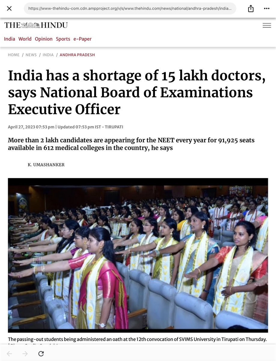 nexas_3030's tweet photo. Recently NBE said India has a shortage of 15 lakhs Doctors whereas NMC &amp; Minister claiming since 2021 that India has 1 Dr to 860 people, exceeding WHO norms.

क्यों जानता को बेवक़ूफ़ बना रही सरकार??
@PMOIndia @narendramodi @BJP4India @drsfaizanahmad @MoHFW_INDIA https://t.co/urKXQJP5Mk