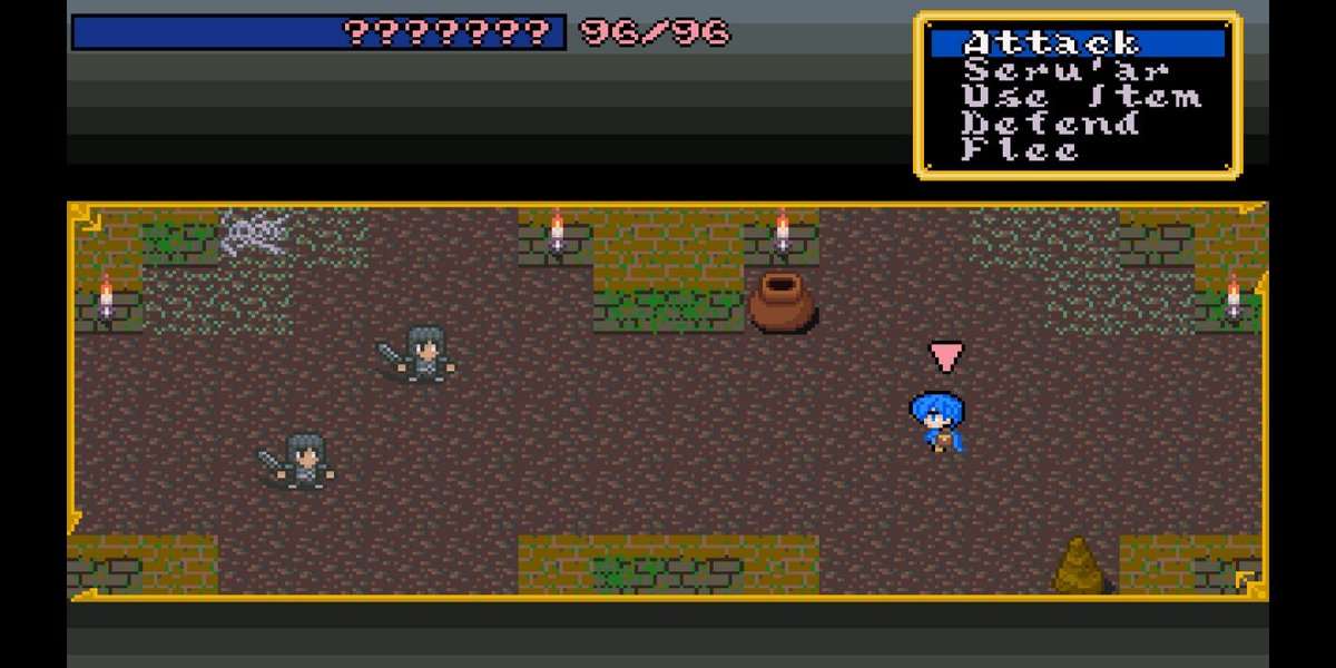 Made the battle screen "aesthetically customized and minimalized" as to adapt the full screen mode on Android port.

#Labrynthé #OHRRPGCE #RPG #fantasy #adventure #gamedev #gamedevs #indiegames #indiegamedev #retrogames #videogames #Androidgames #turnbased